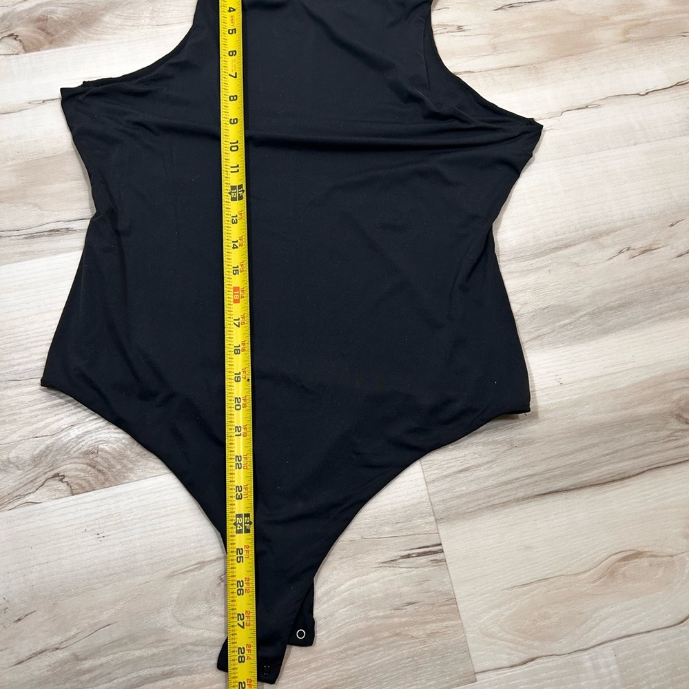 PUMIEY Women’s Black High Neck Sleeveless Bodysuit 2XL Stretch Thong Capsule - Picture 5 of 9